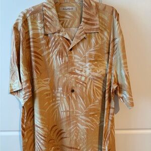 Tommy Bahama Tan Palm Leaf Men's Shirt